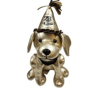 Raising Canes Golden Birthday Cane Plush Dog 28th Anniversary Metallic Gold 2024